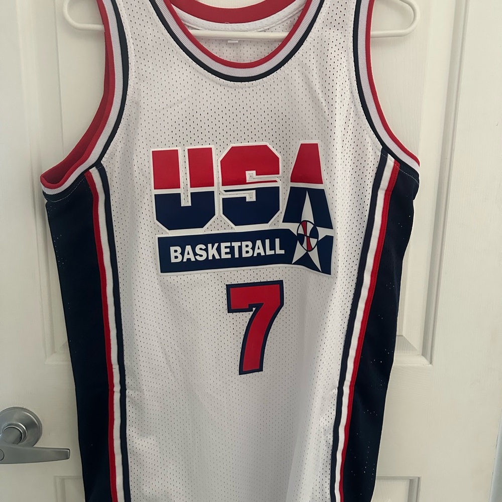 USA Basketball Jersey - White, Red, and Blue